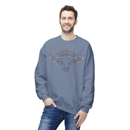 Wild & Free Highland Cattle Crewneck