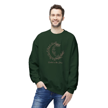 Floral Crescent Moon Crewneck