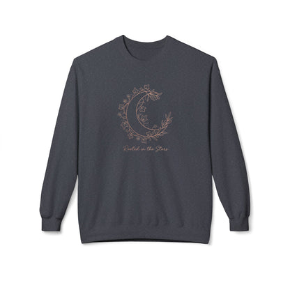 Floral Crescent Moon Crewneck