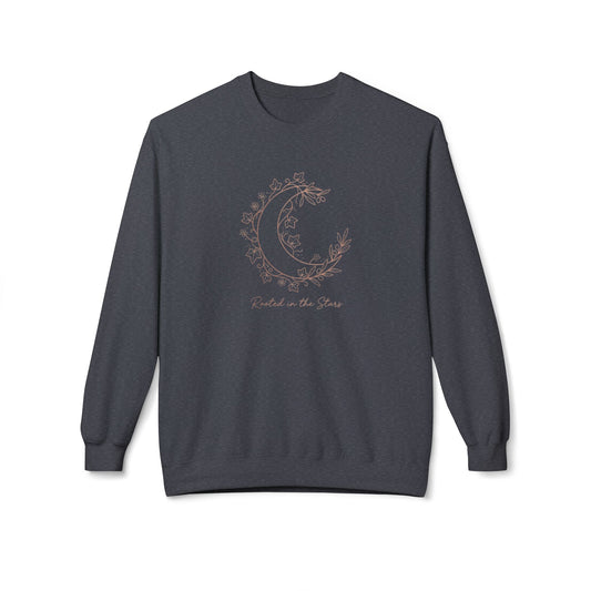 Floral Crescent Moon Crewneck
