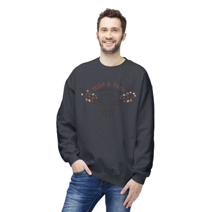 Wild & Free Highland Cattle Crewneck