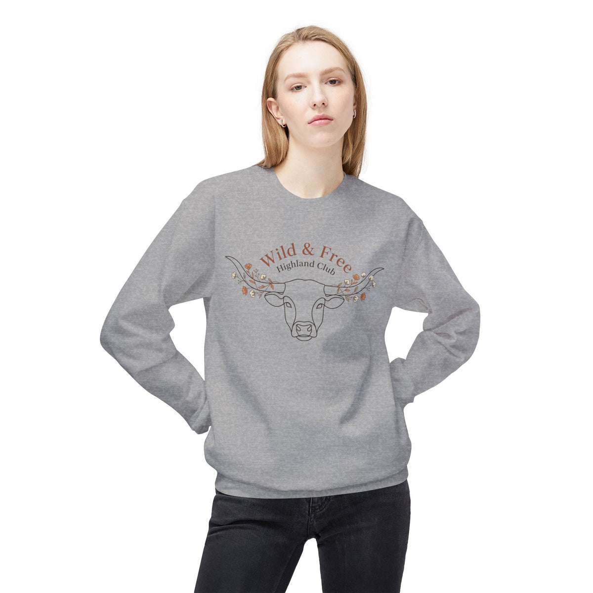 Wild & Free Highland Cattle Crewneck