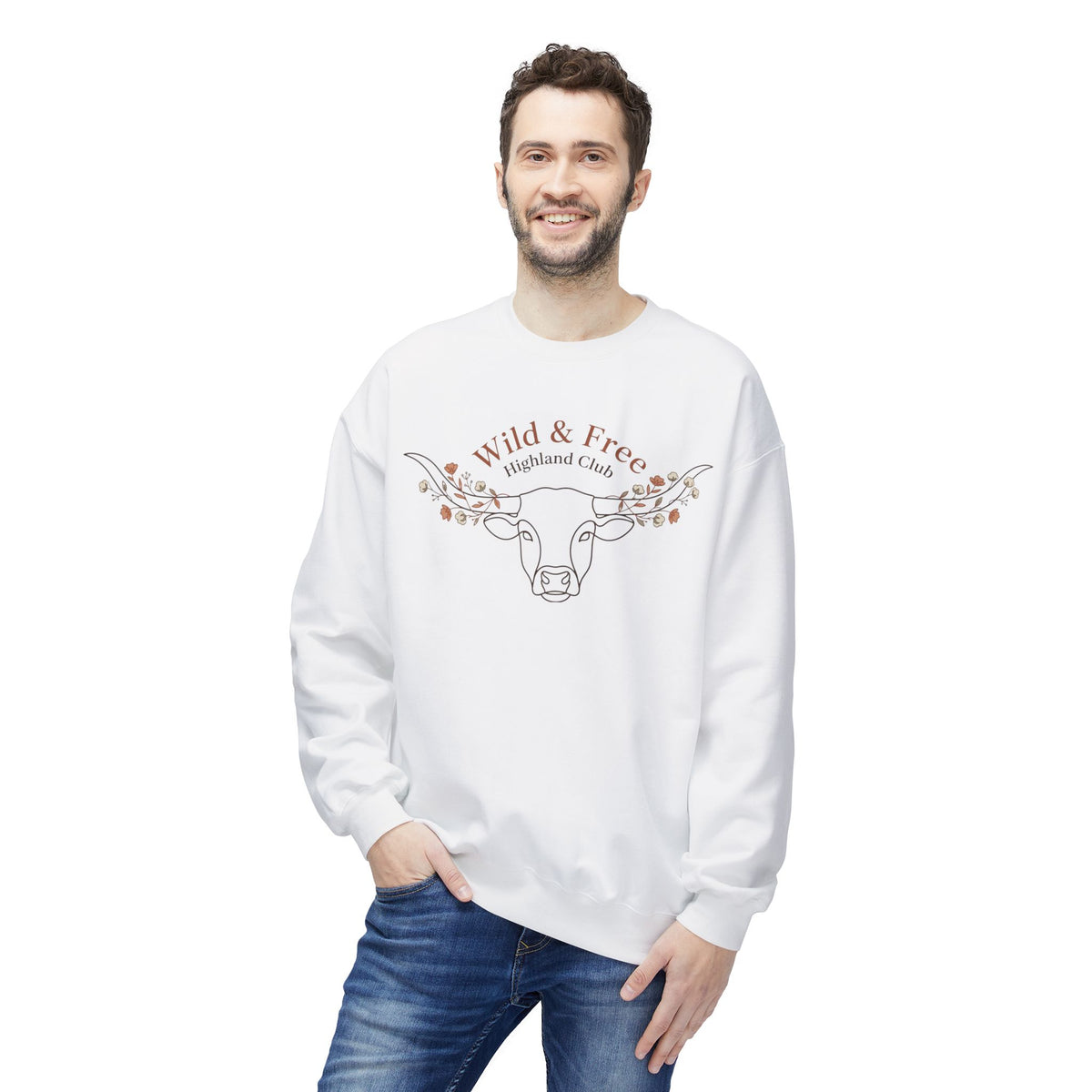 Wild & Free Highland Cattle Crewneck