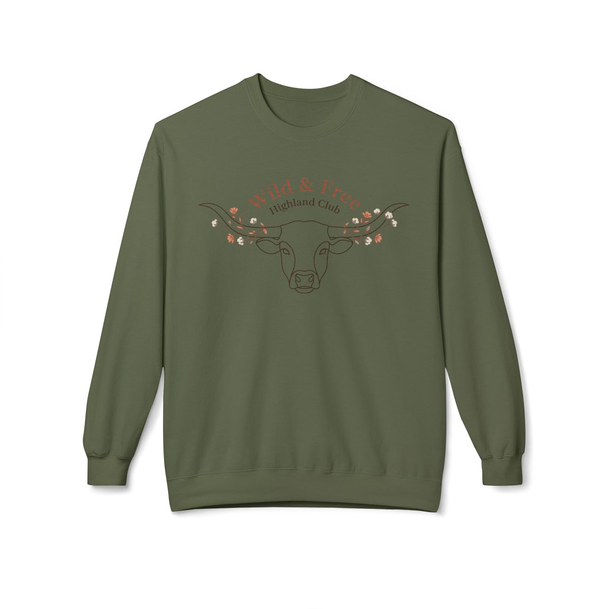 Wild & Free Highland Cattle Crewneck