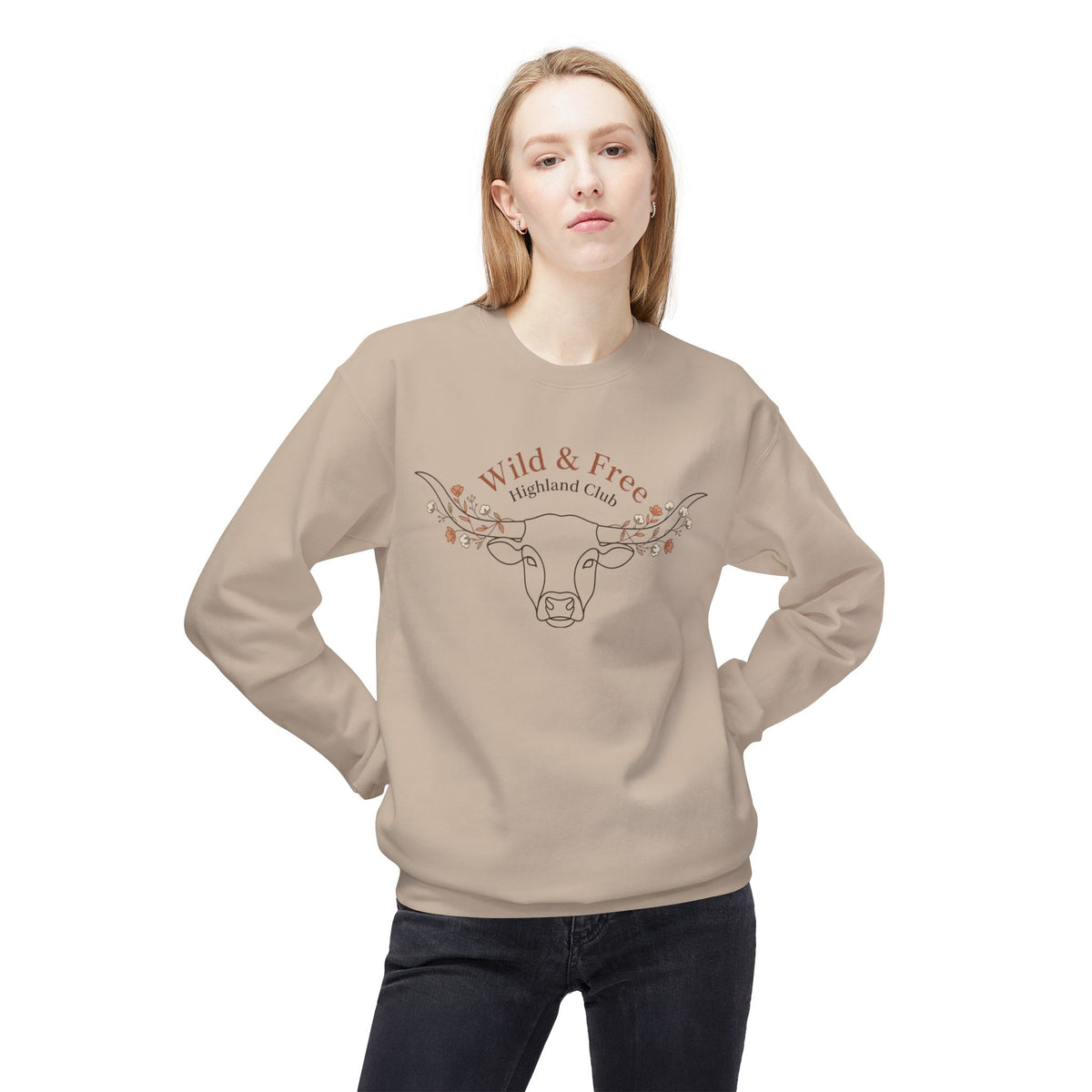 Wild & Free Highland Cattle Crewneck