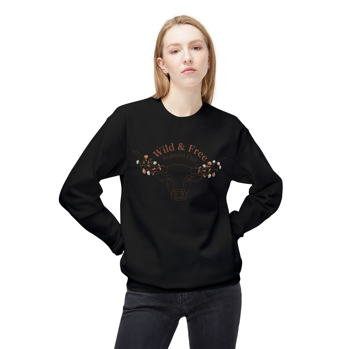 Wild & Free Highland Cattle Crewneck