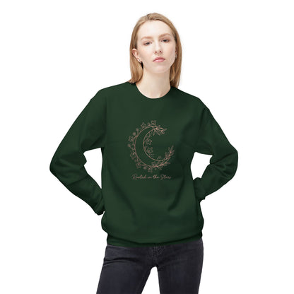 Floral Crescent Moon Crewneck