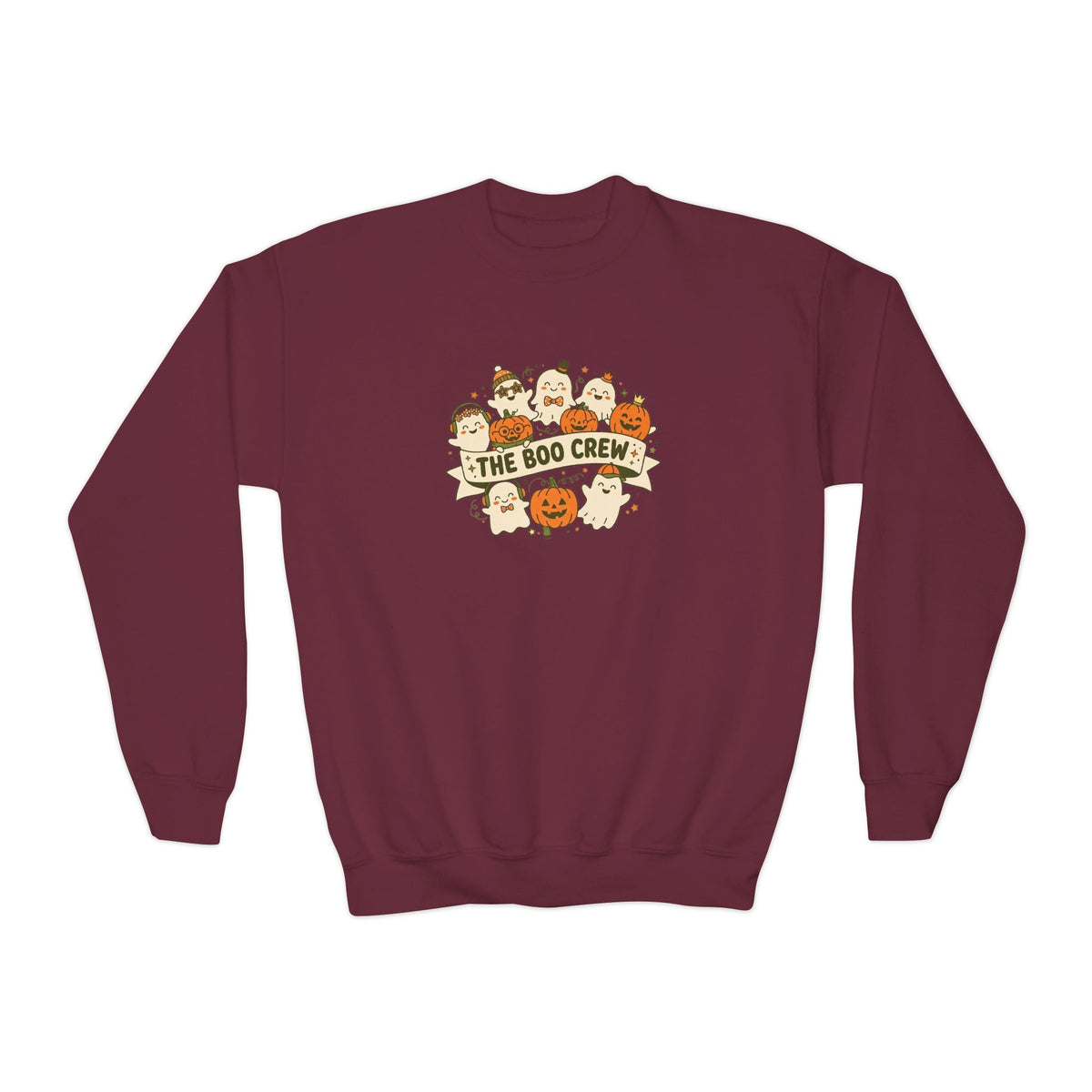 The Boo Crew Youth Halloween Crewneck