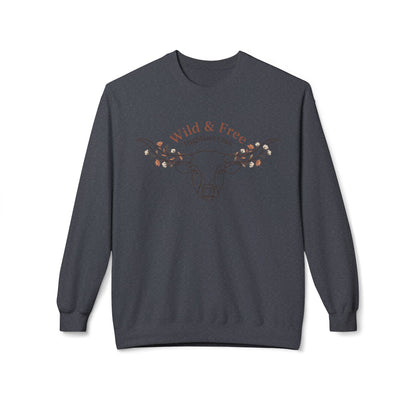 Wild & Free Highland Cattle Crewneck