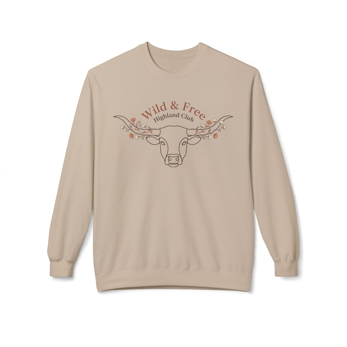 Wild & Free Highland Cattle Crewneck