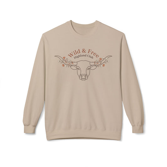 Wild & Free Highland Cattle Crewneck