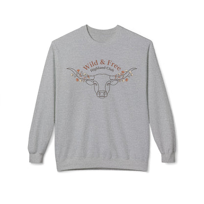 Wild & Free Highland Cattle Crewneck