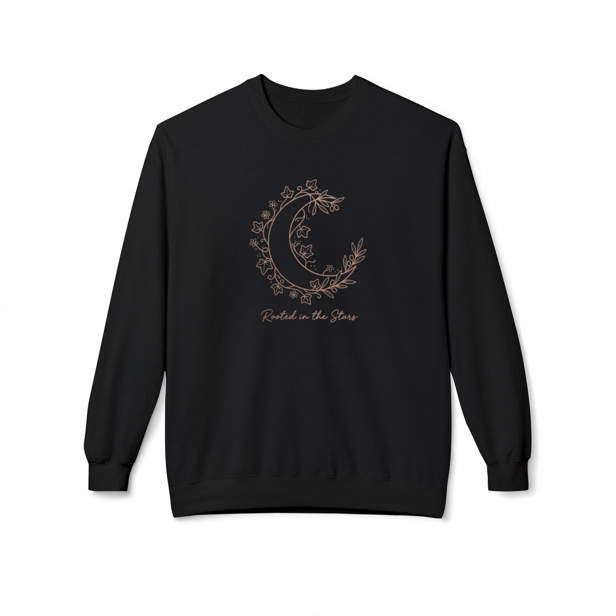 Floral Crescent Moon Crewneck