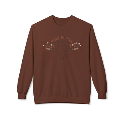 Wild & Free Highland Cattle Crewneck
