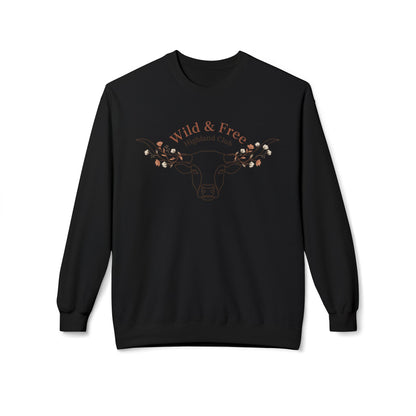 Wild & Free Highland Cattle Crewneck
