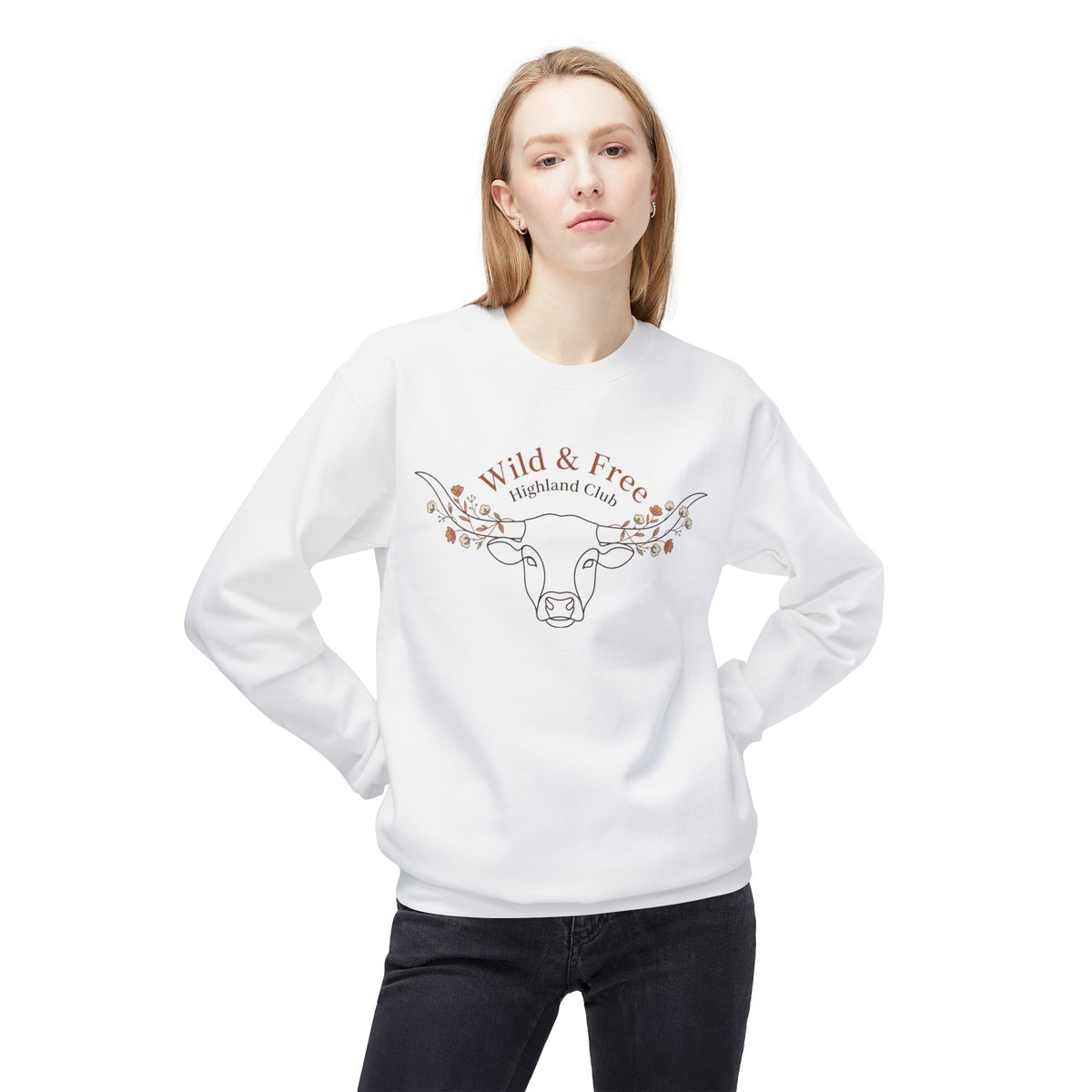 Wild & Free Highland Cattle Crewneck