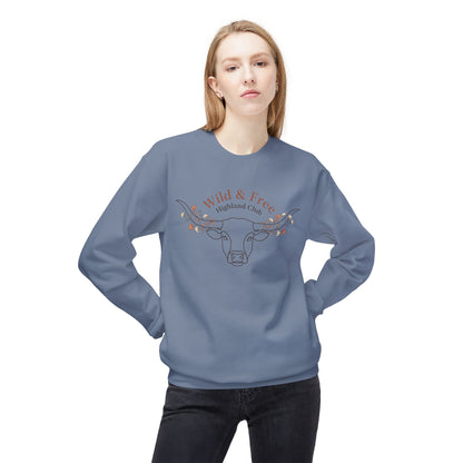 Wild & Free Highland Cattle Crewneck