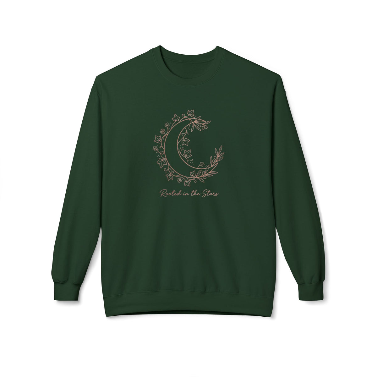 Floral Crescent Moon Crewneck