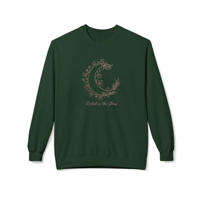 Floral Crescent Moon Crewneck