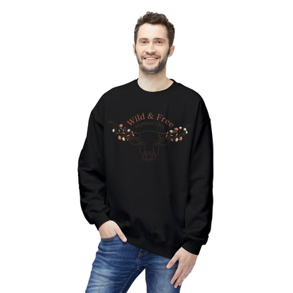 Wild & Free Highland Cattle Crewneck