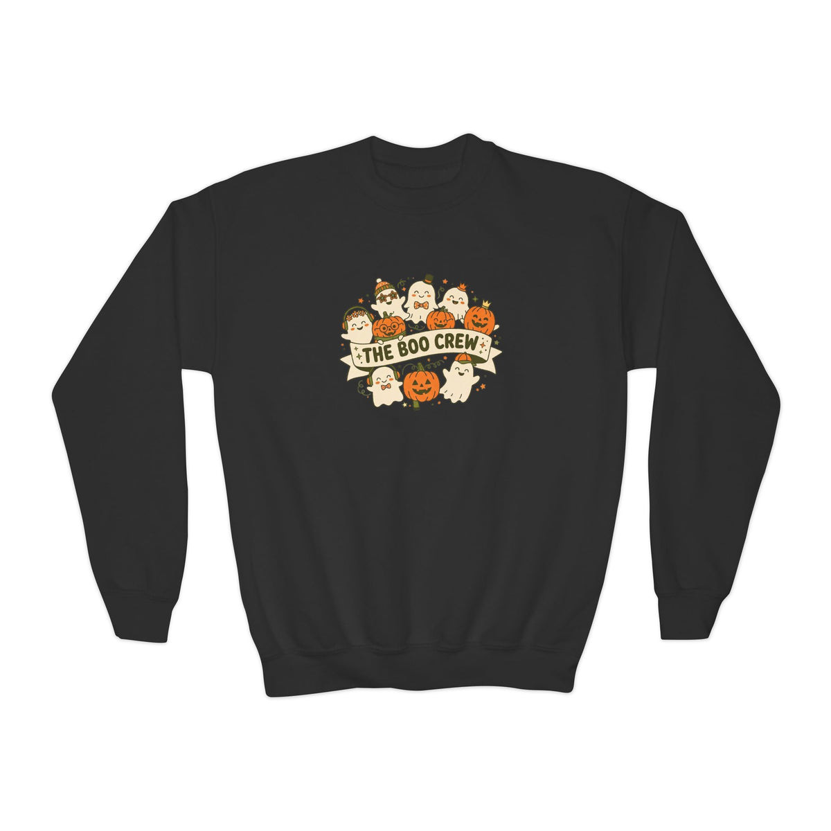 The Boo Crew Youth Halloween Crewneck