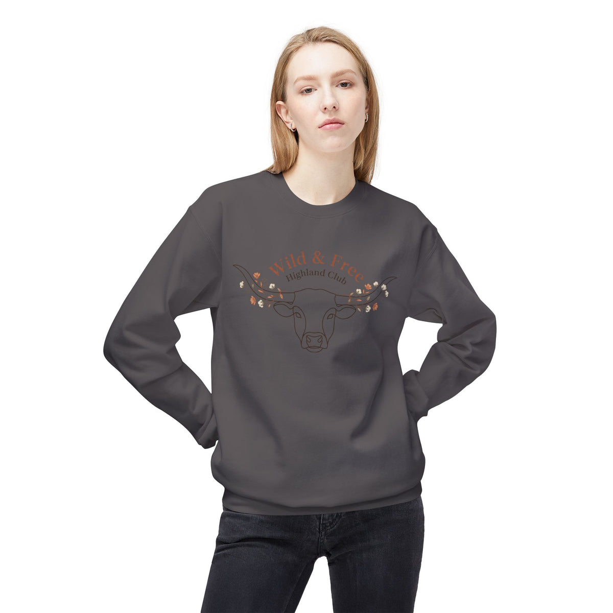 Wild & Free Highland Cattle Crewneck