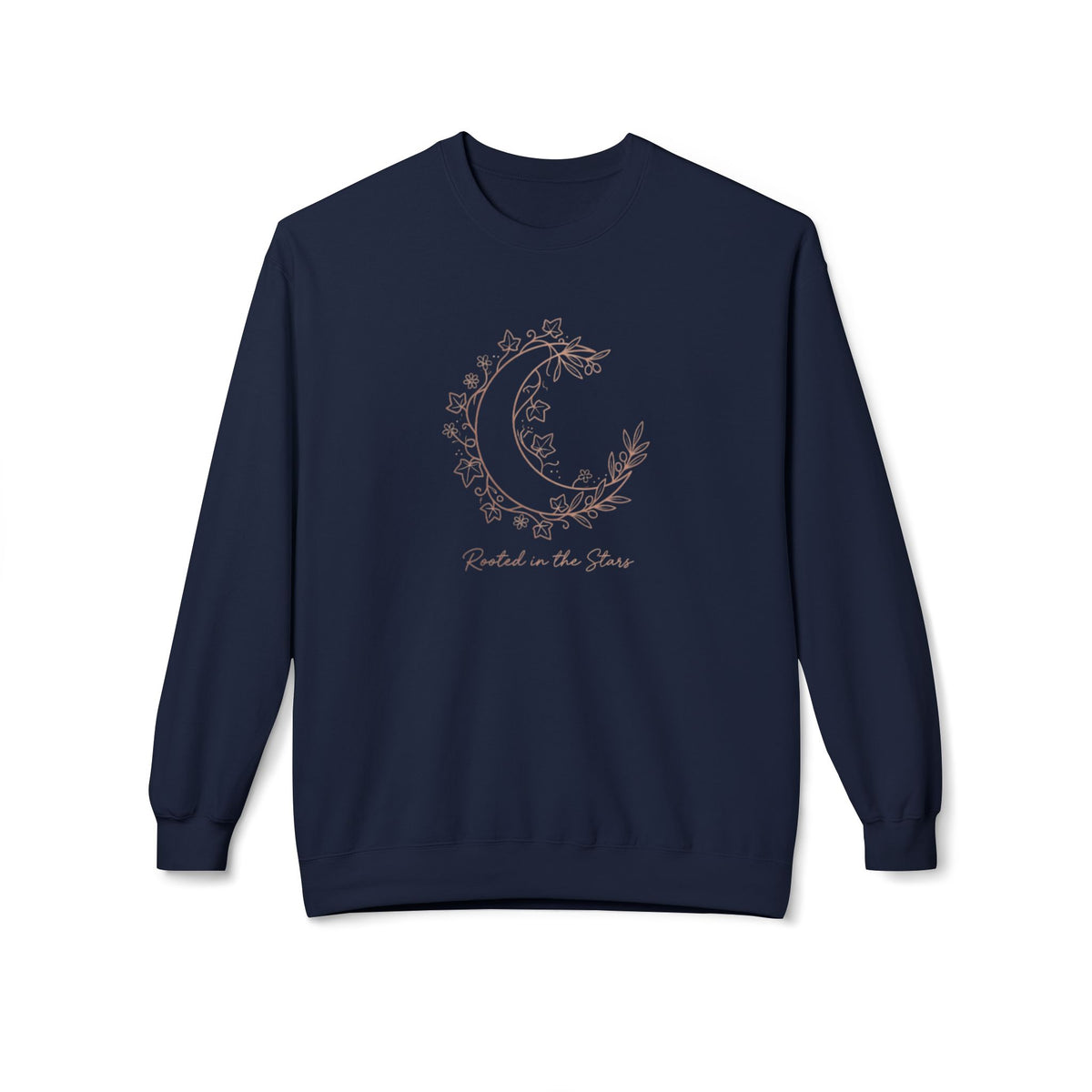 Floral Crescent Moon Crewneck