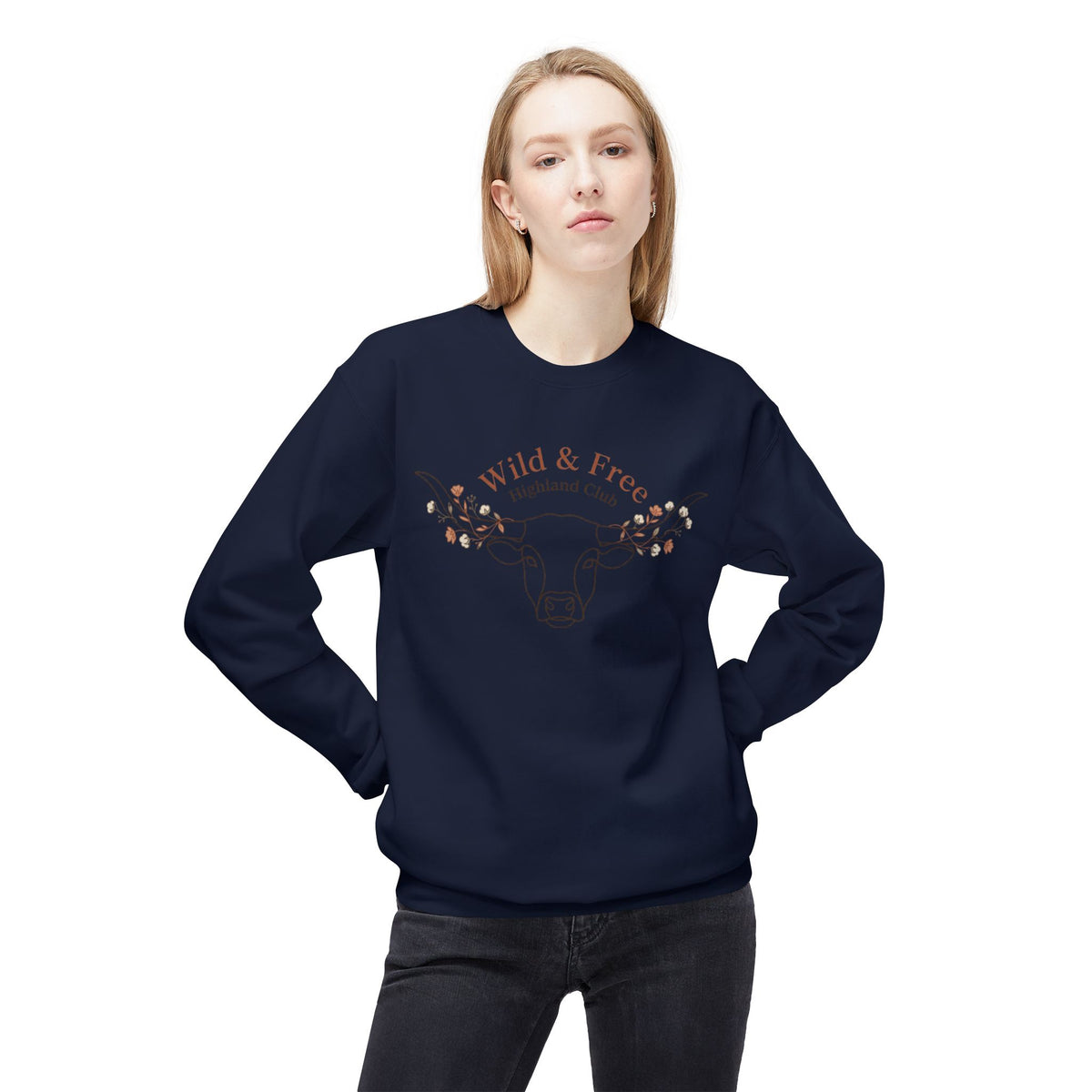 Wild & Free Highland Cattle Crewneck