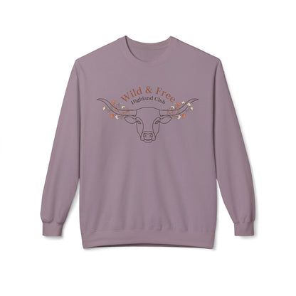 Wild & Free Highland Cattle Crewneck