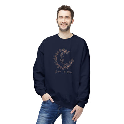 Floral Crescent Moon Crewneck