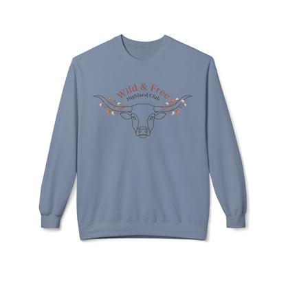 Wild & Free Highland Cattle Crewneck