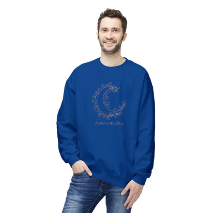 Floral Crescent Moon Crewneck