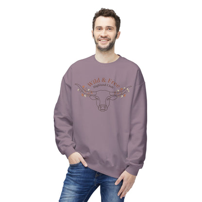 Wild & Free Highland Cattle Crewneck