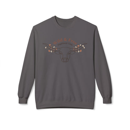 Wild & Free Highland Cattle Crewneck