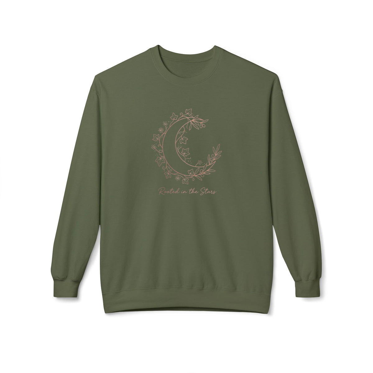 Floral Crescent Moon Crewneck
